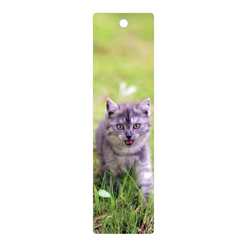 3D Bookmark - Grey Kitten