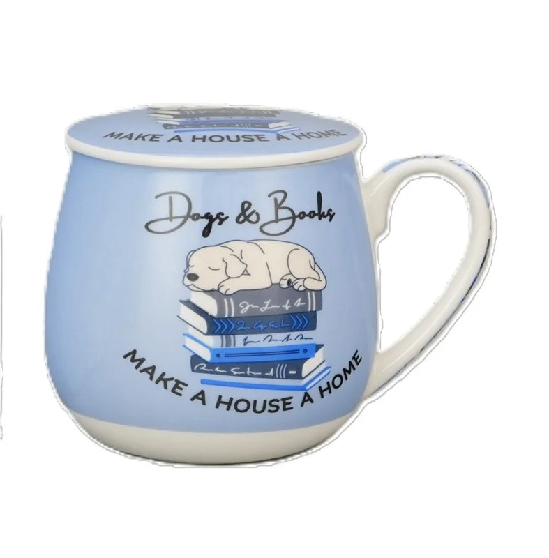 Tea Infuser Mug - Dogs and Books