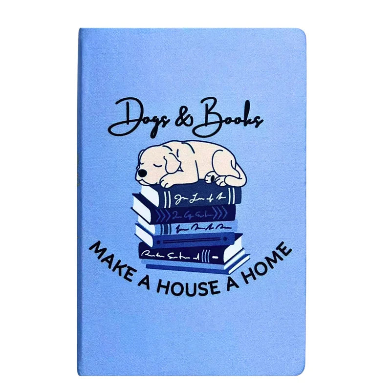A5 Lined Journal - Dogs and Books
