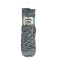Reading Socks - Grey Mix Cable Knot (Large)