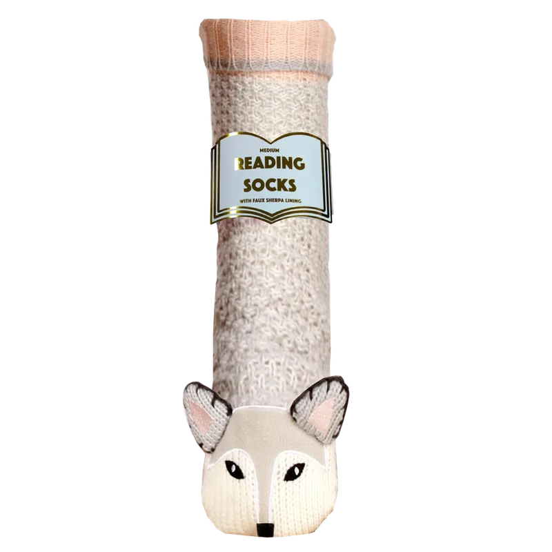 Reading Socks - Silver Wolf (Medium)