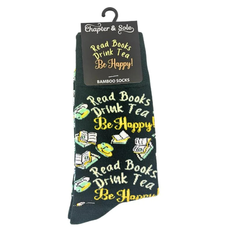 Chapter & Sole Socks - Read Books Drink Tea Be Happy