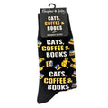 Chapter & Sole Socks - Cats, Coffee and Books