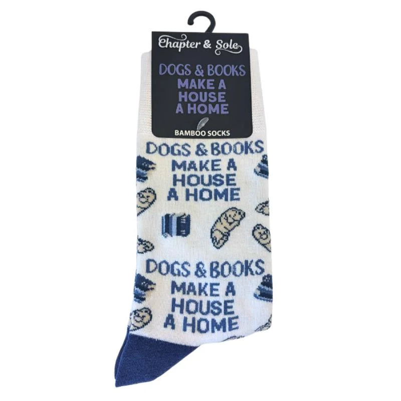 Chapter & Sole Socks - Dogs and Books