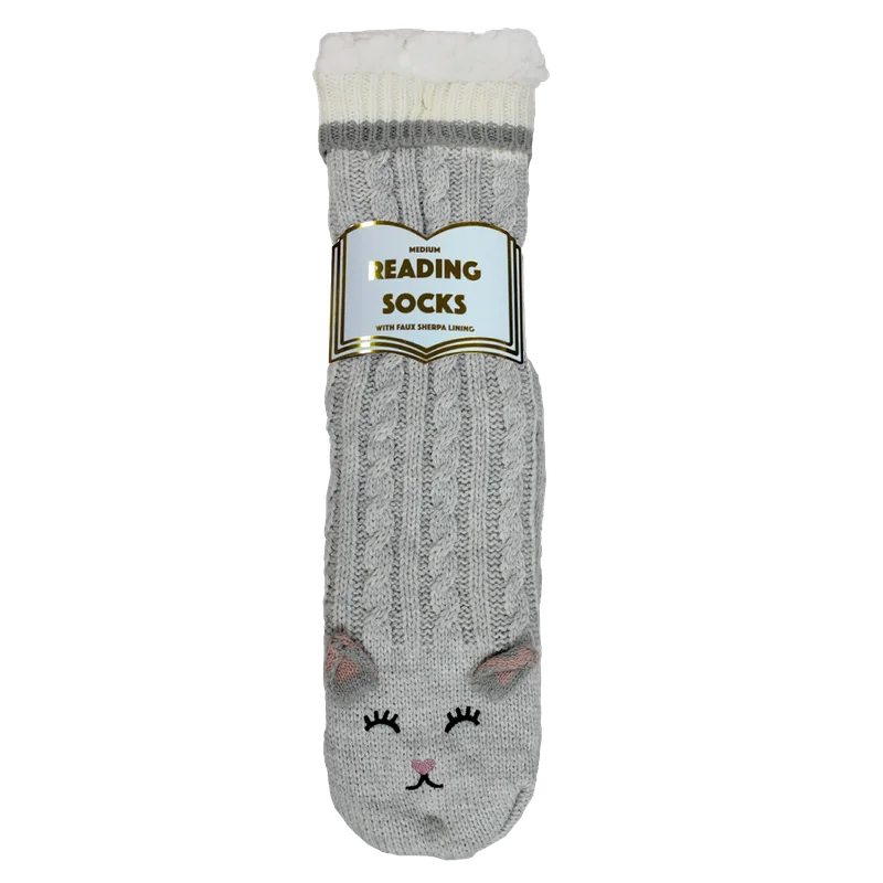 Reading Socks - Grey Cat (Small)