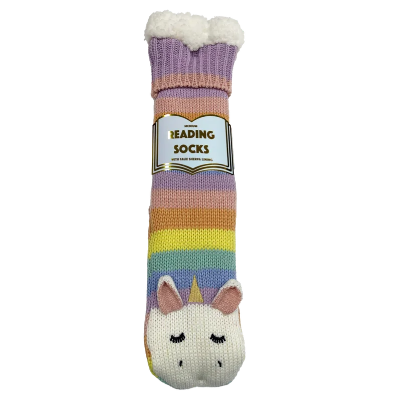 Reading Socks - Rainbow Unicorn (Small)