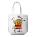 Tote Bag - Cats, Coffee & Books